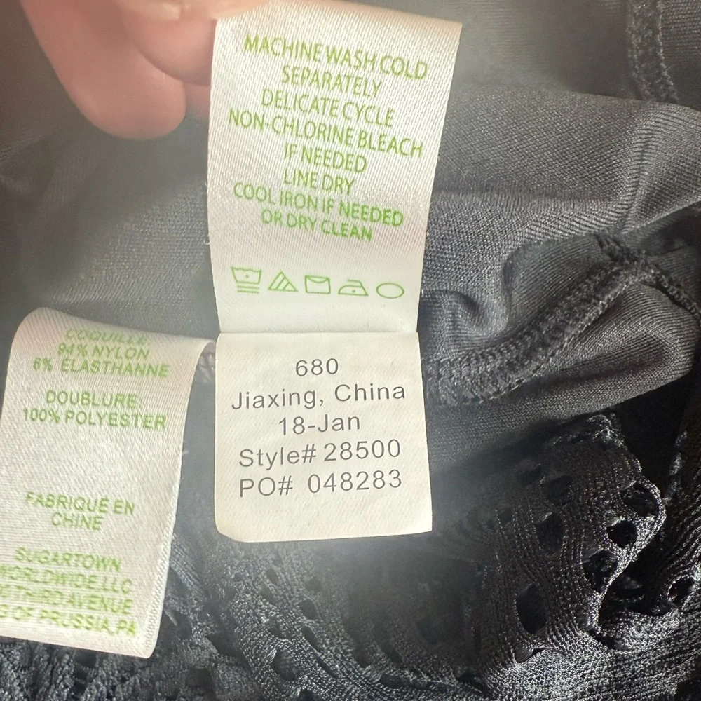 Lilly Pulitzer Jade Dress Black Scalloped Shell Lace W1527 Sz 8 - Picture 10 of 11